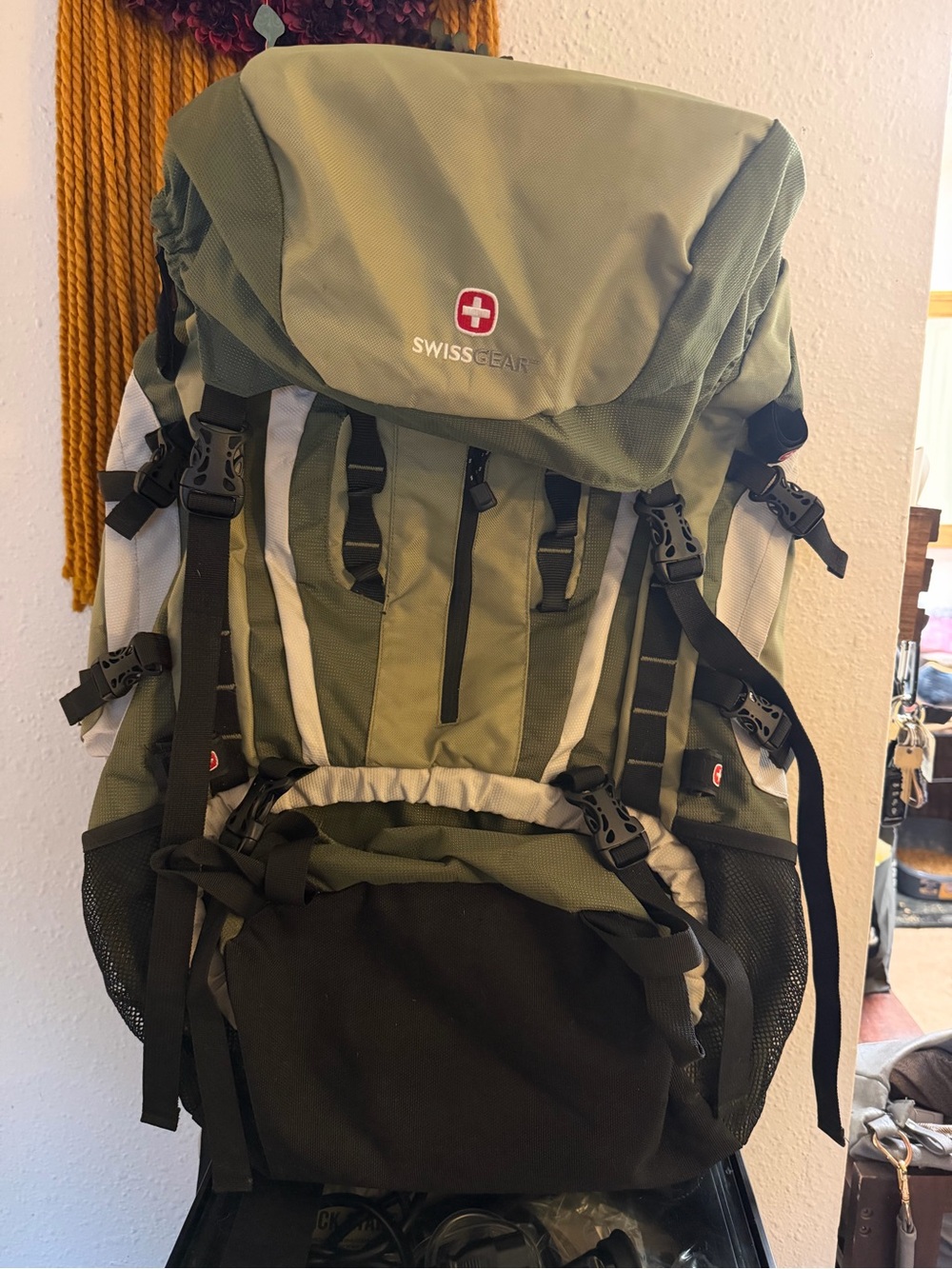 SwissGear Olive Green and Black Men's Outdoor Backpack